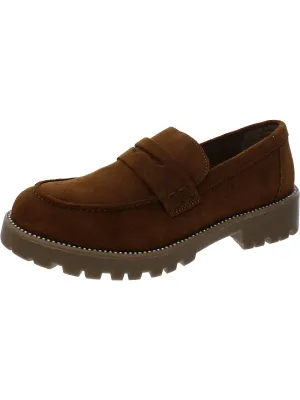 Derbr Womens Suede Slip-On Loafers