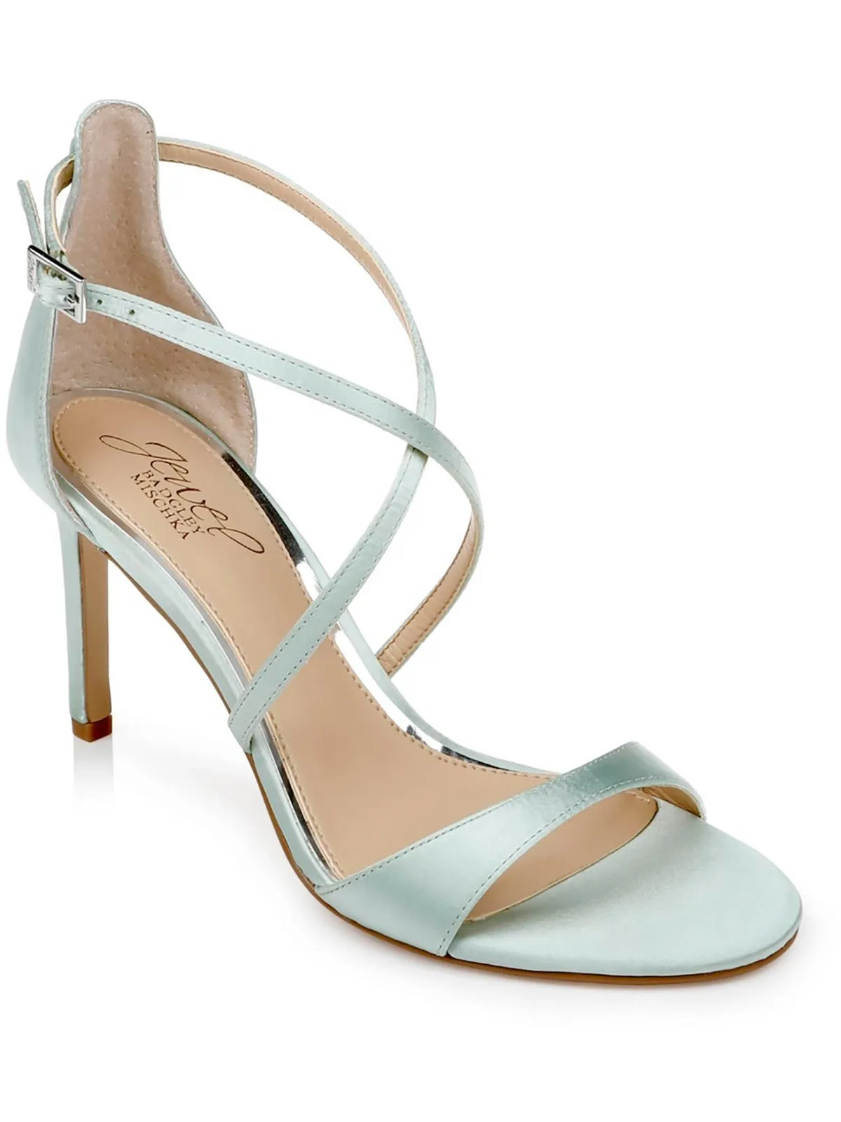 DIMITRA Womens Glitter Ankle Strap Pumps