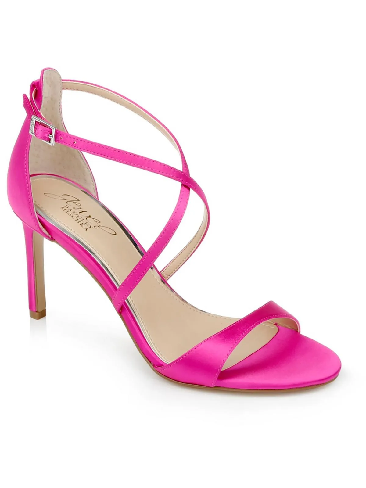 DIMITRA Womens Glitter Ankle Strap Pumps