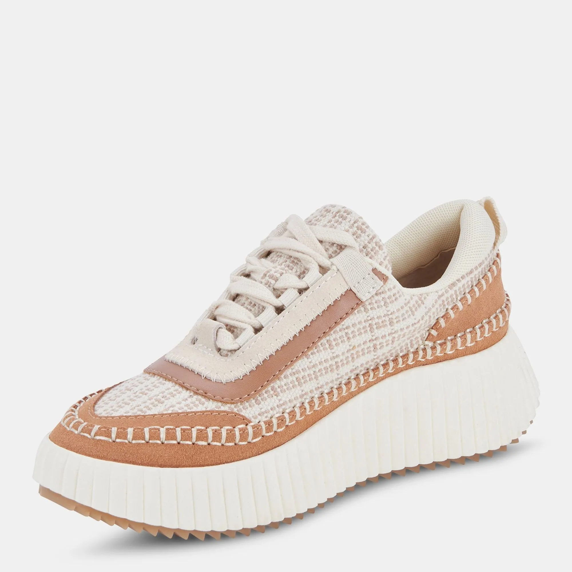 DOLEN SNEAKERS BROWN MULTI WOVEN