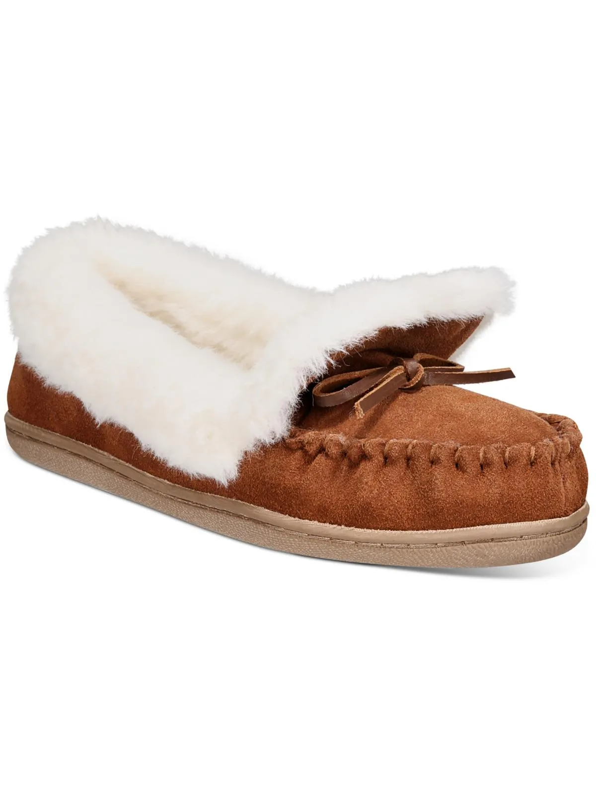 Dorenda Womens Suede Cozy Moccasin Slippers