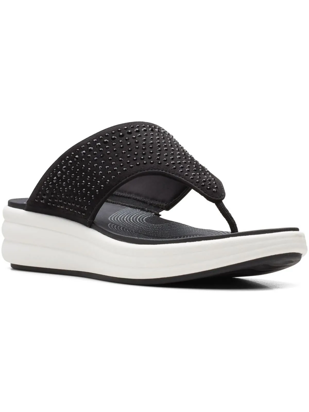 Drift Jaunt Womens Rhinestone Toe Post Thong Sandals