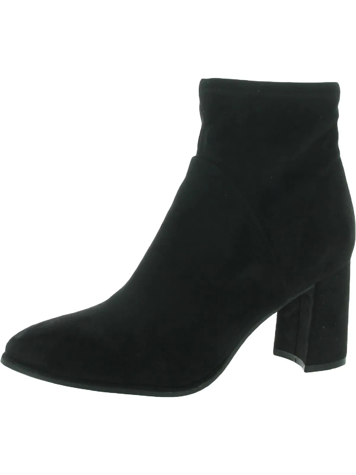 Dyvine  Womens Faux Suede Covered Heel Ankle Boots