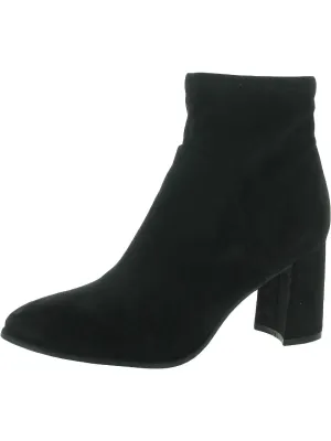 Dyvine  Womens Faux Suede Covered Heel Ankle Boots
