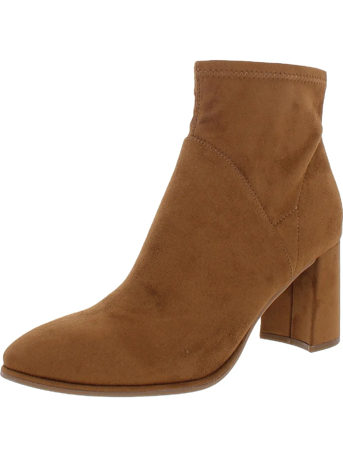 Dyvine  Womens Faux Suede Covered Heel Ankle Boots