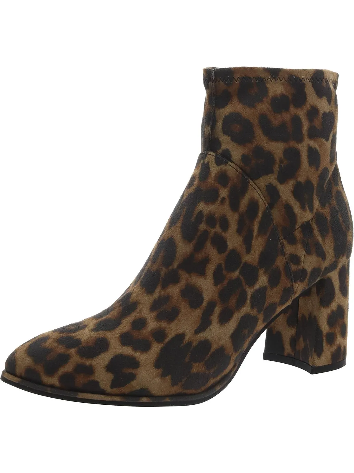 Dyvine  Womens Faux Suede Covered Heel Ankle Boots