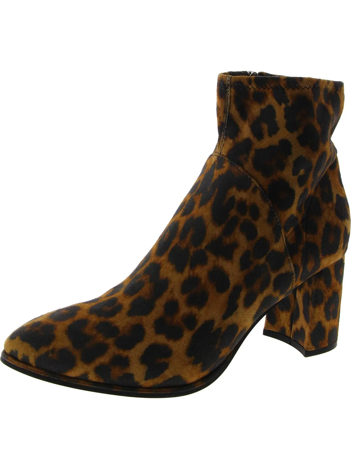 Dyvine  Womens Faux Suede Covered Heel Ankle Boots