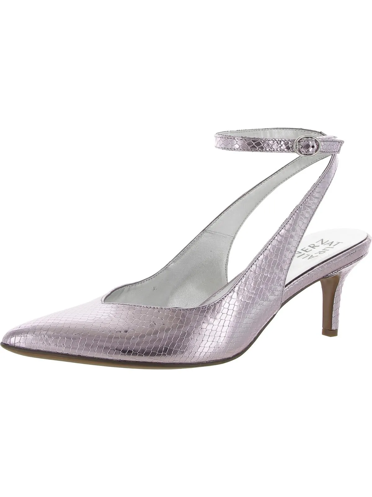 Eliya Womens Leather Snake Print Pumps