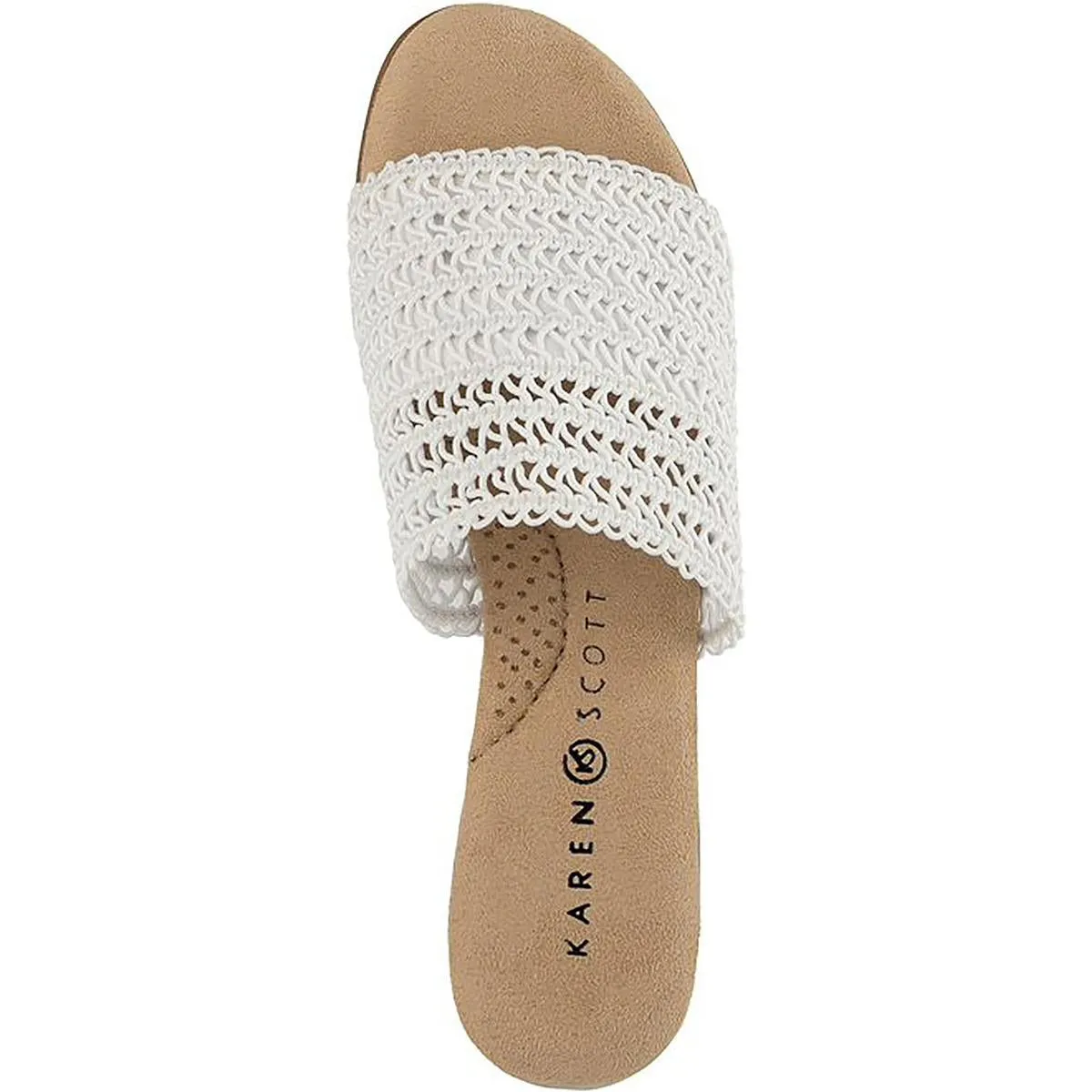 ELSA Womens Open Toe Slip On Slide Sandals