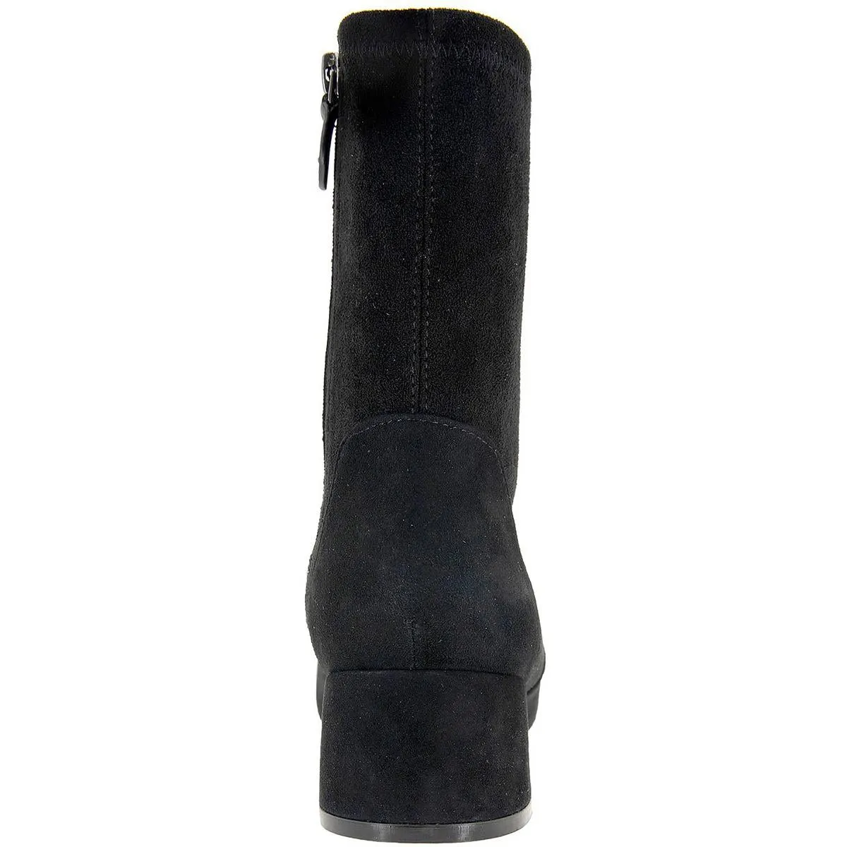 Emily Womens Suede Block Heel Booties