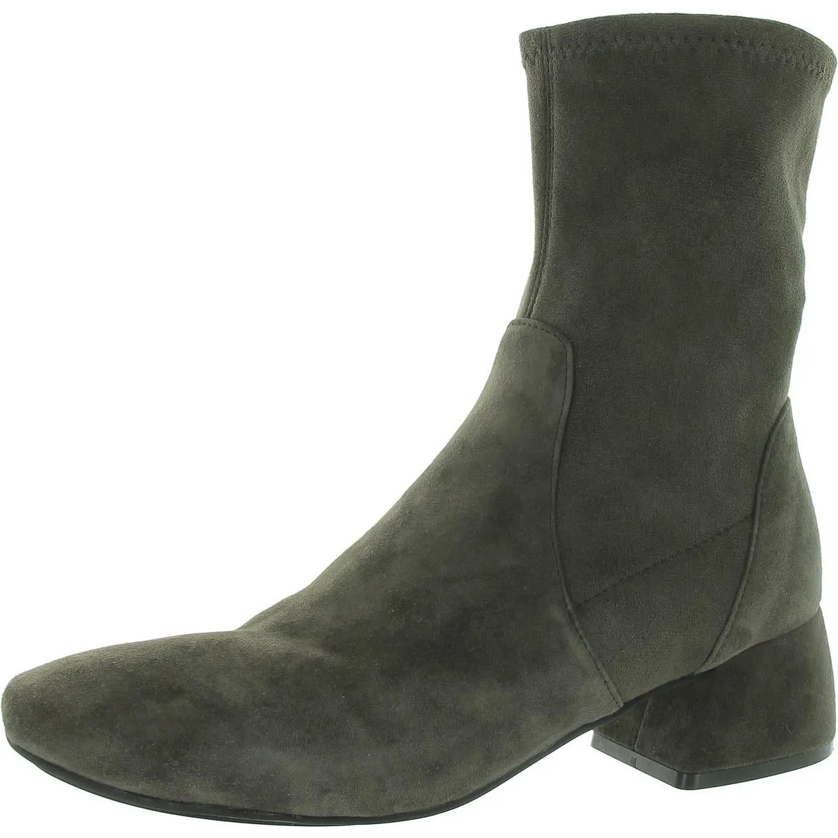 Emily Womens Suede Block Heel Booties
