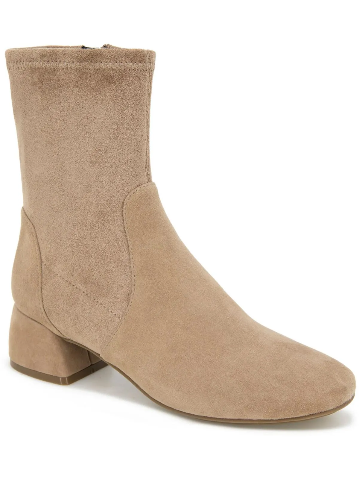 Emily Womens Suede Block Heel Booties