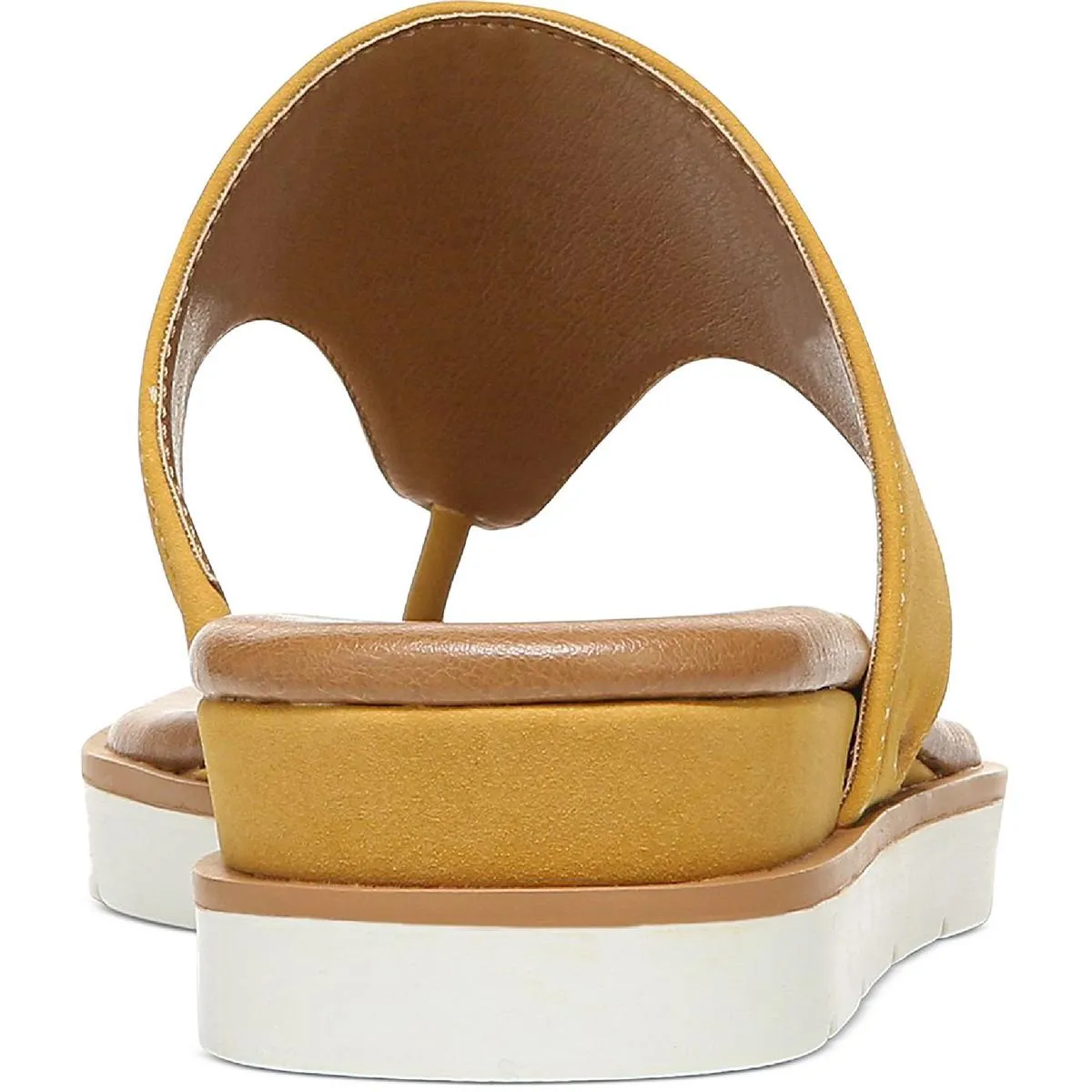 Emma Womens Faux Leather Thong Flat Sandals