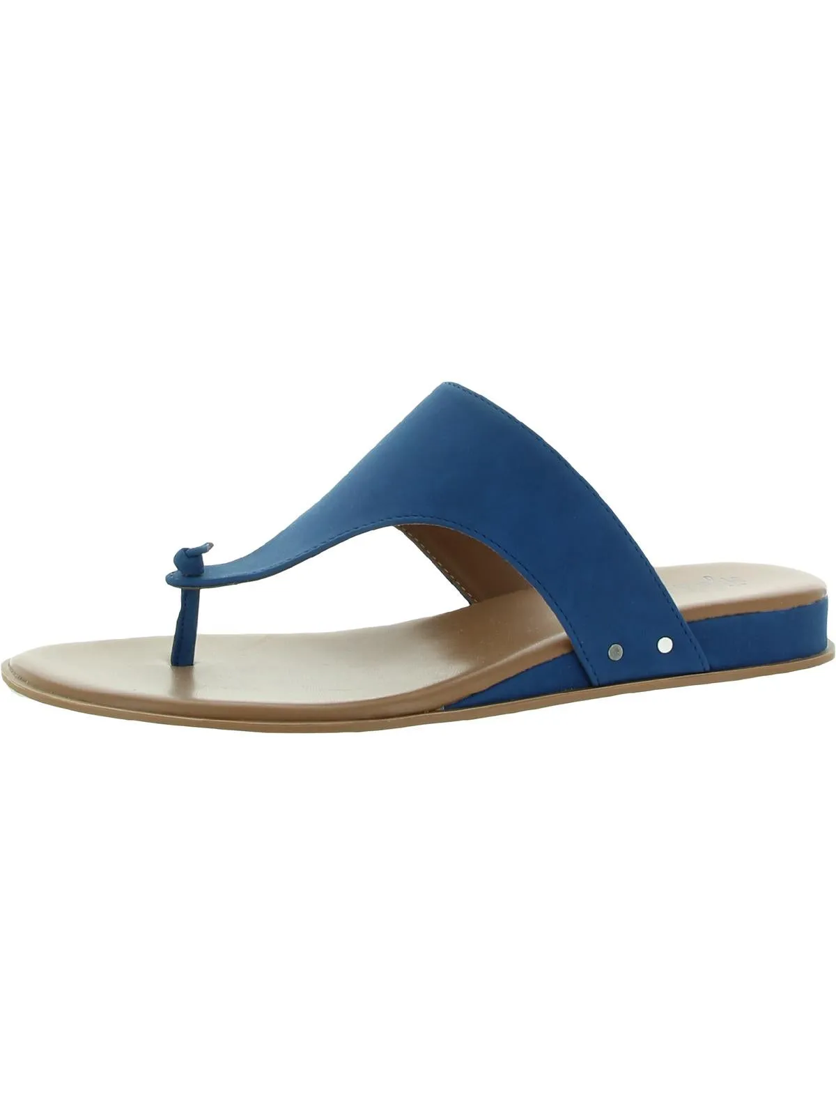 Emma Womens Faux Leather Thong Flat Sandals