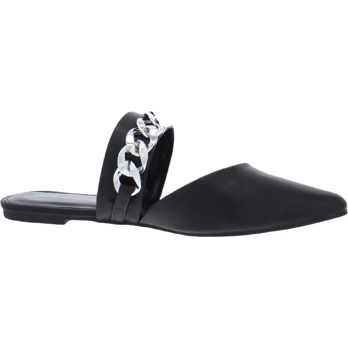 Ester Womens Faux Leather Slip On Slides