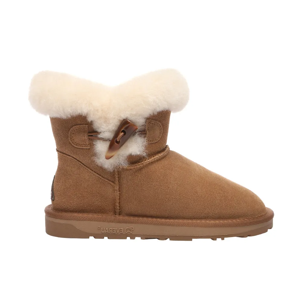 EverAu Australia Women Robin Horn Toggle button Mini Boots