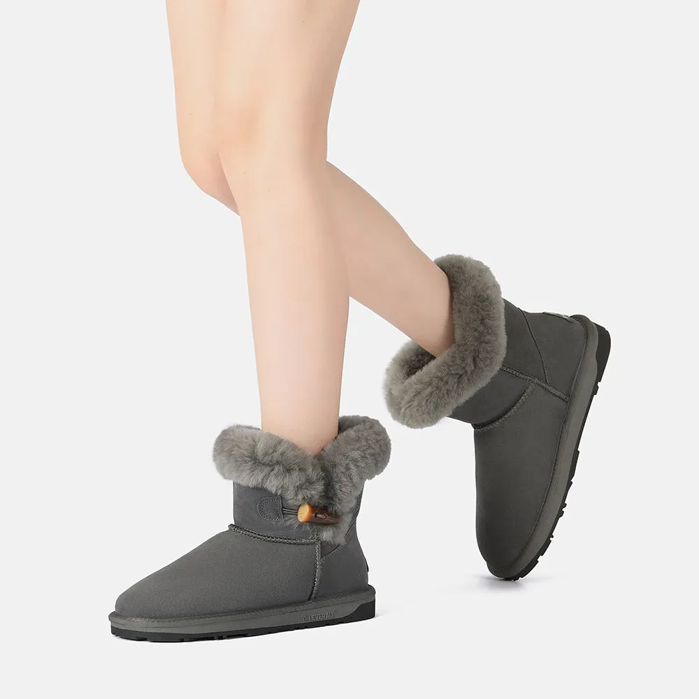 EverAu Australia Women Robin Horn Toggle button Mini Boots