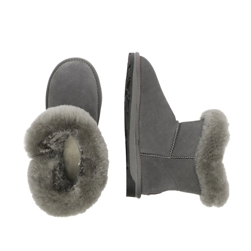 EverAu Australia Women Robin Horn Toggle button Mini Boots