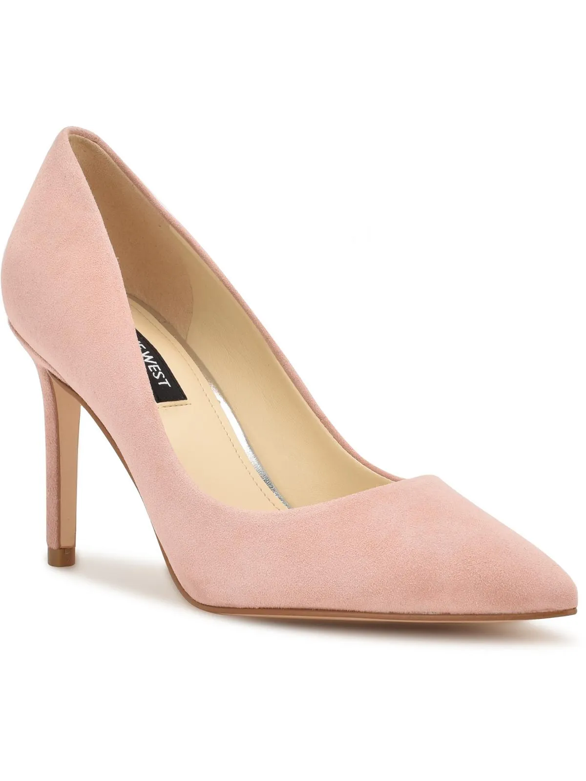 Ezra Womens Leather Pointed Toe Dress Heels