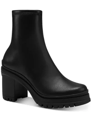 Fallun Womens Lug Sole Side Zip Ankle Boots