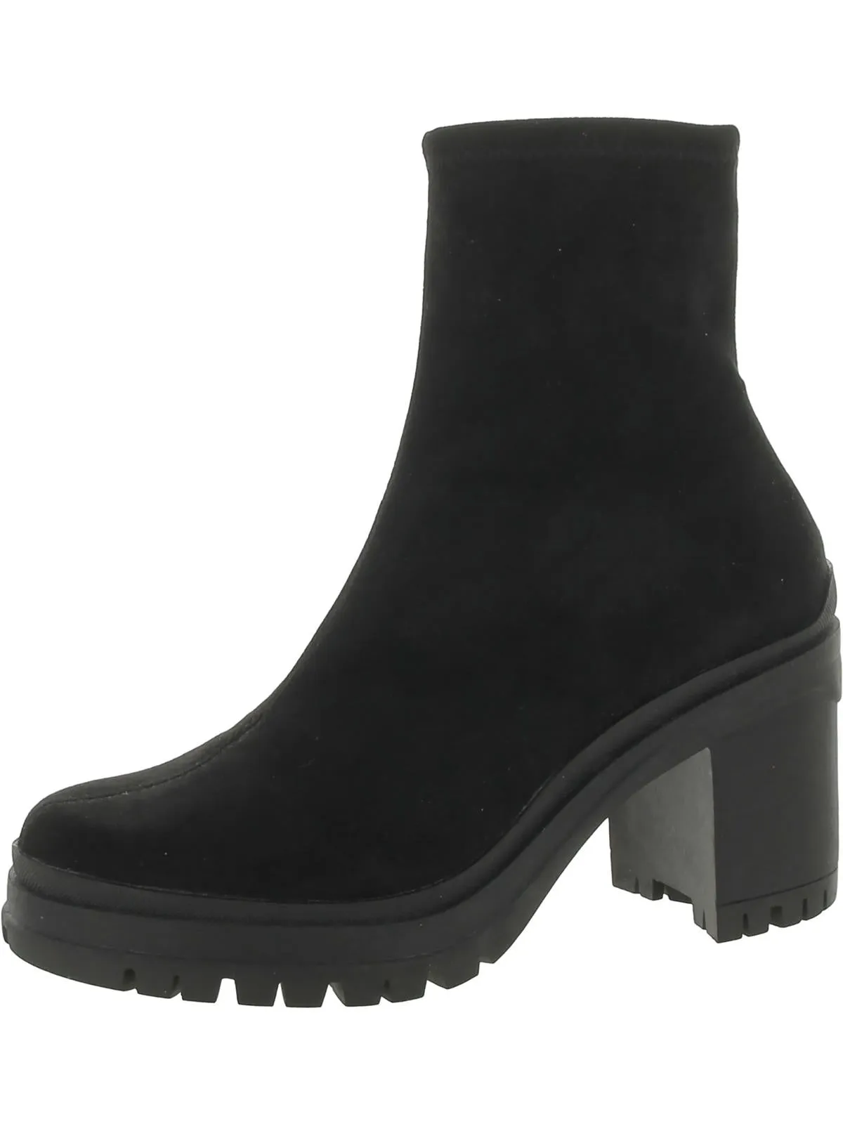 Fallun Womens Lug Sole Side Zip Ankle Boots