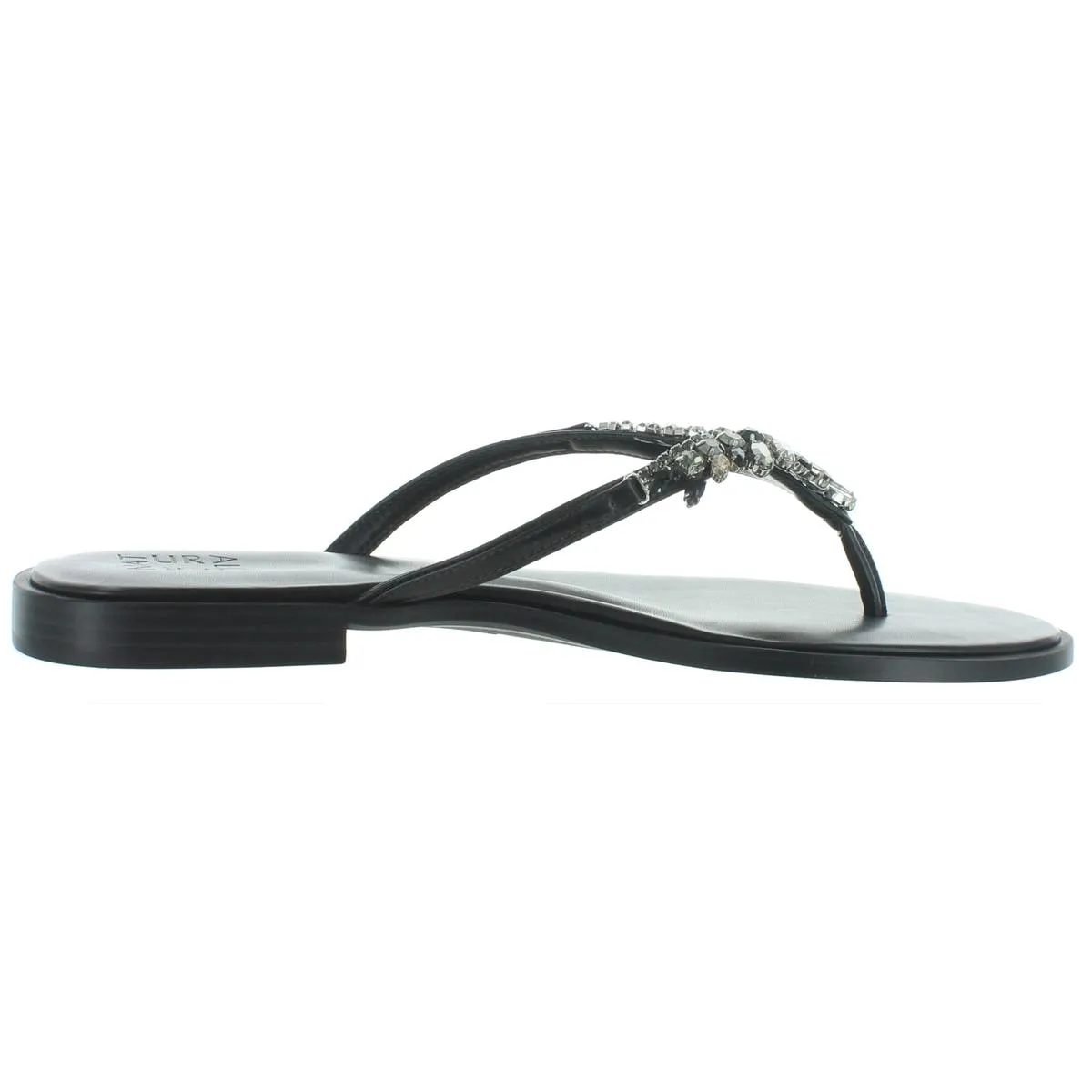 Fallyn Womens Rhinestone Slip On Thong Sandals