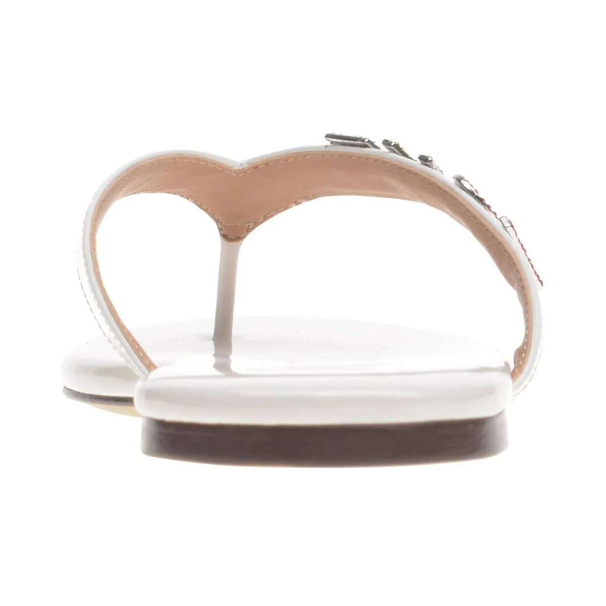 Fantasia Womens Patent Embellished Flat Sandals