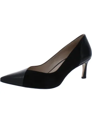 Faris Womens Leather Pointed Toe Pumps