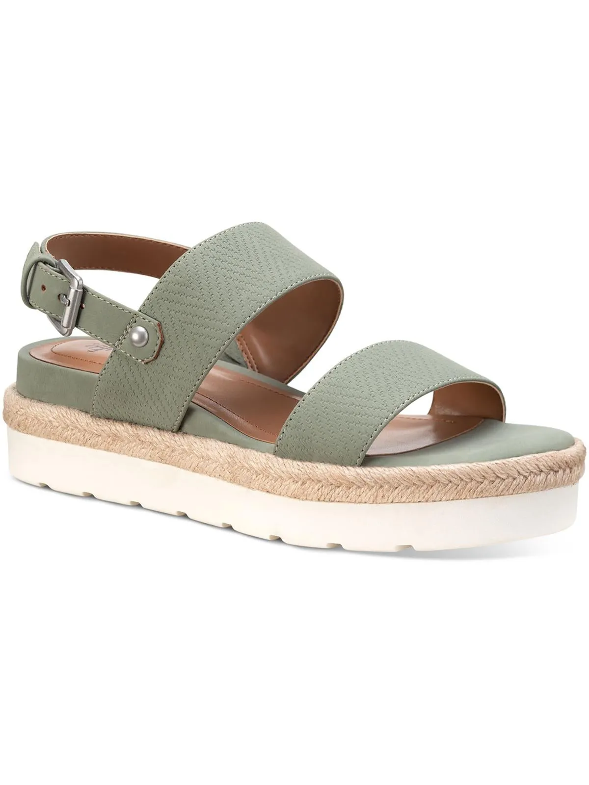 Ferannie Womens Ankle Strap Heeled Espadrilles