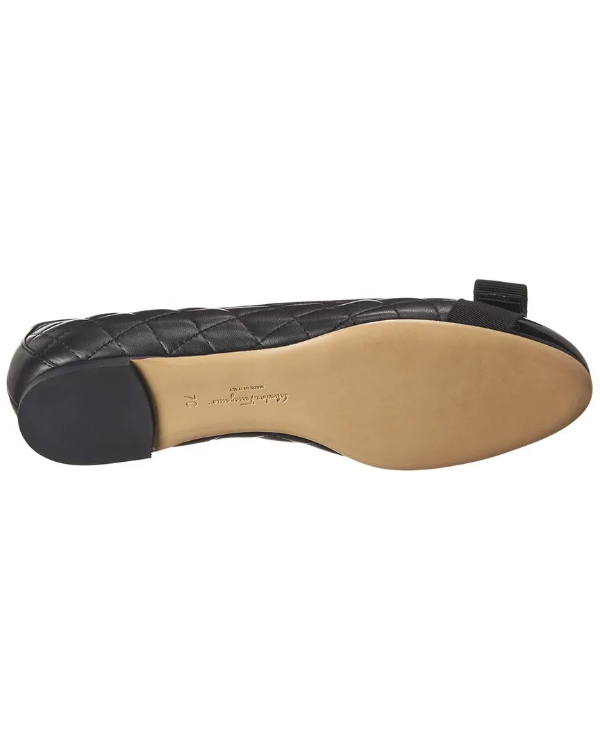 Ferragamo Varina Quilted Leather Ballet Flat