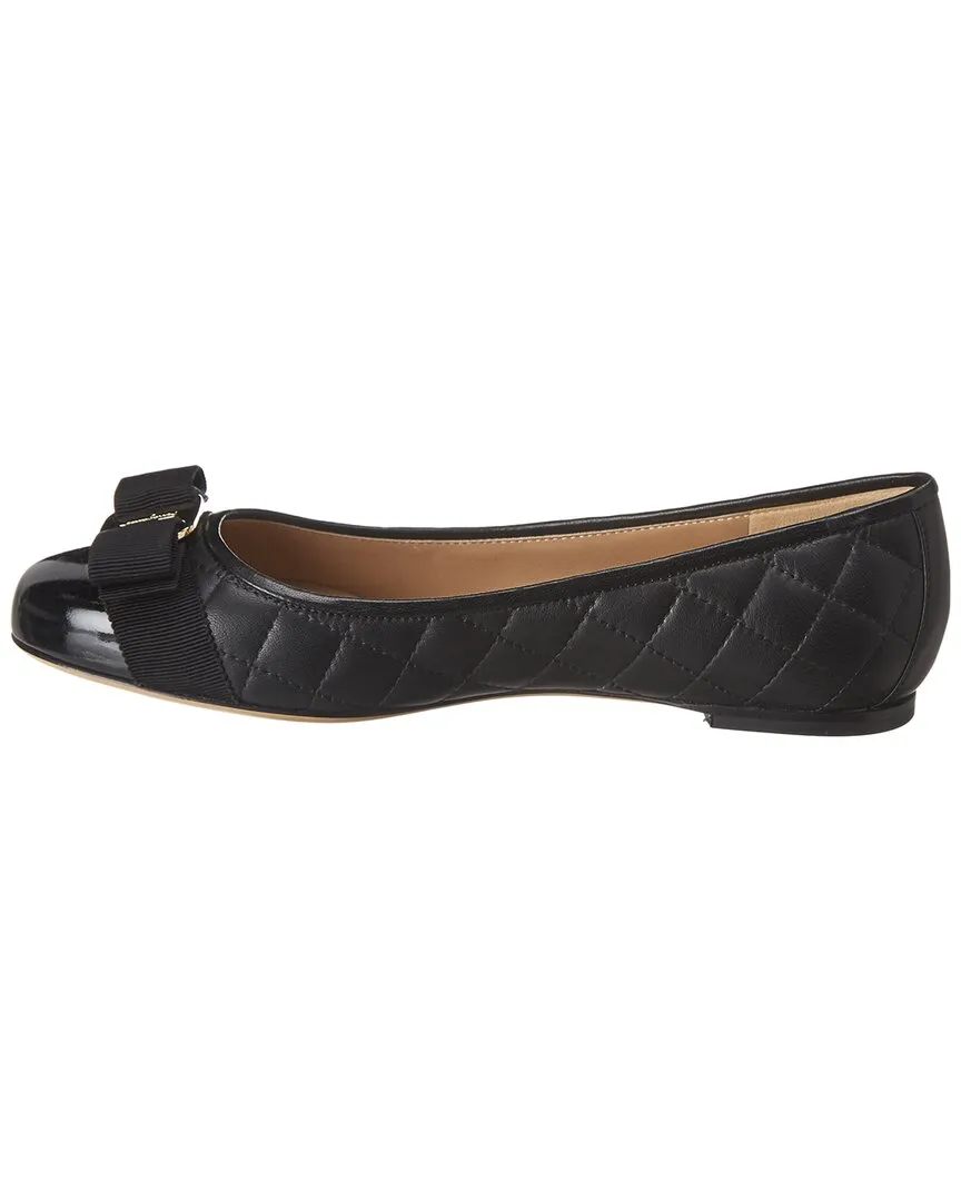 Ferragamo Varina Quilted Leather Ballet Flat