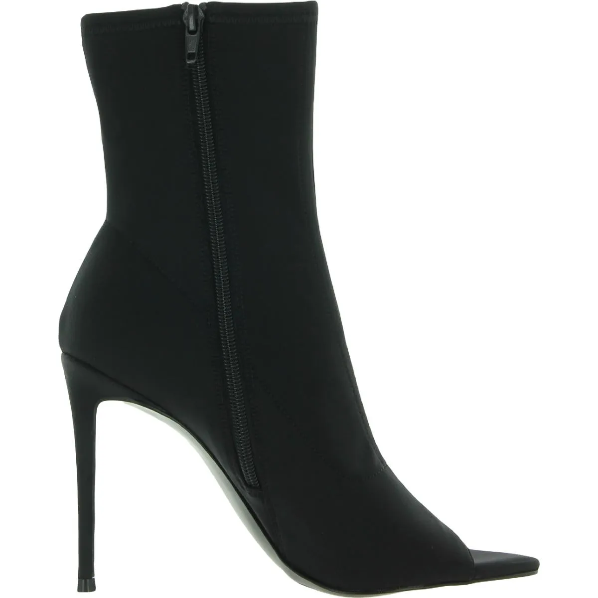 Finley Womens Satin Peep-Toe Ankle Boots