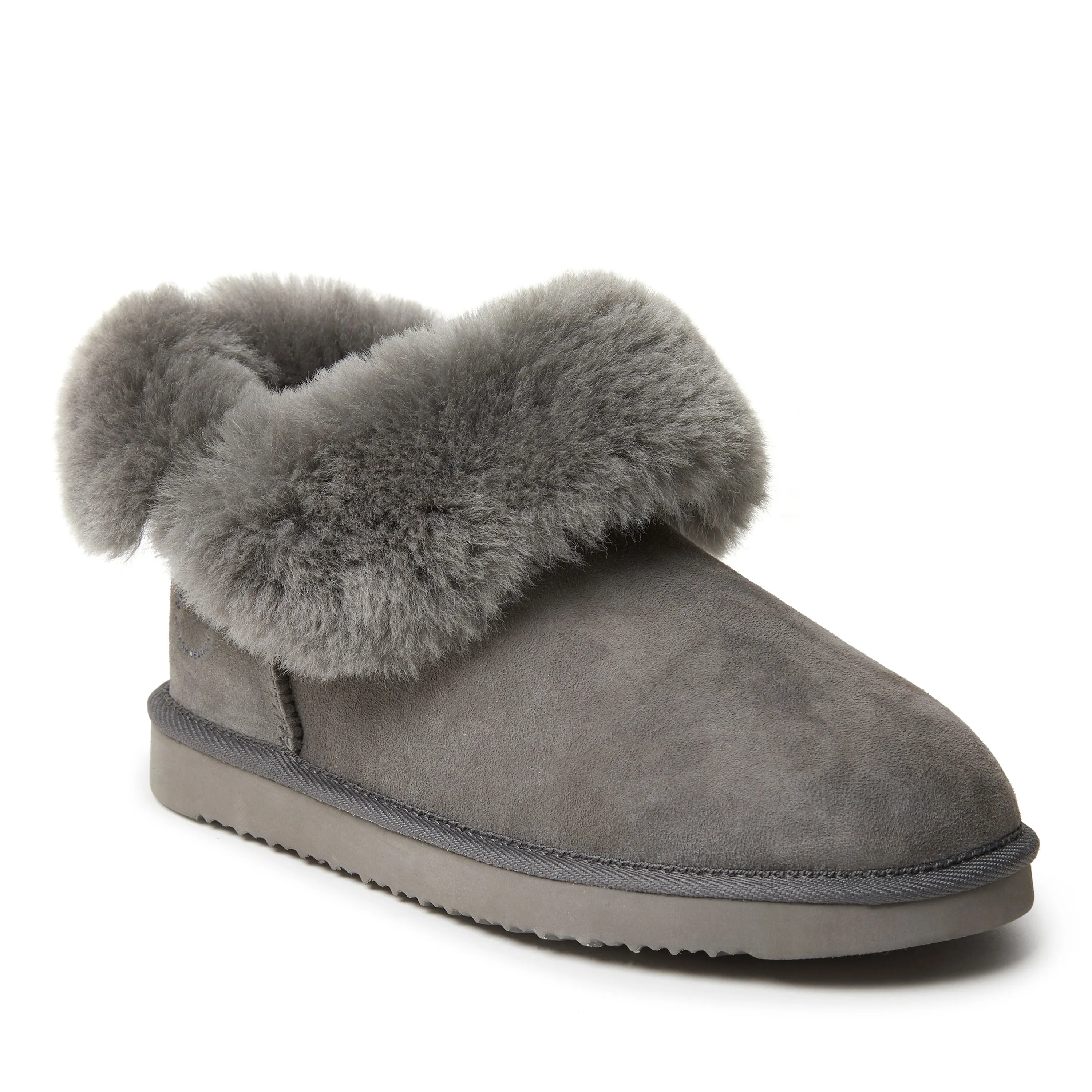 Fireside By Dearfoams Women's Perth Genuine Shearling Foldover Boot