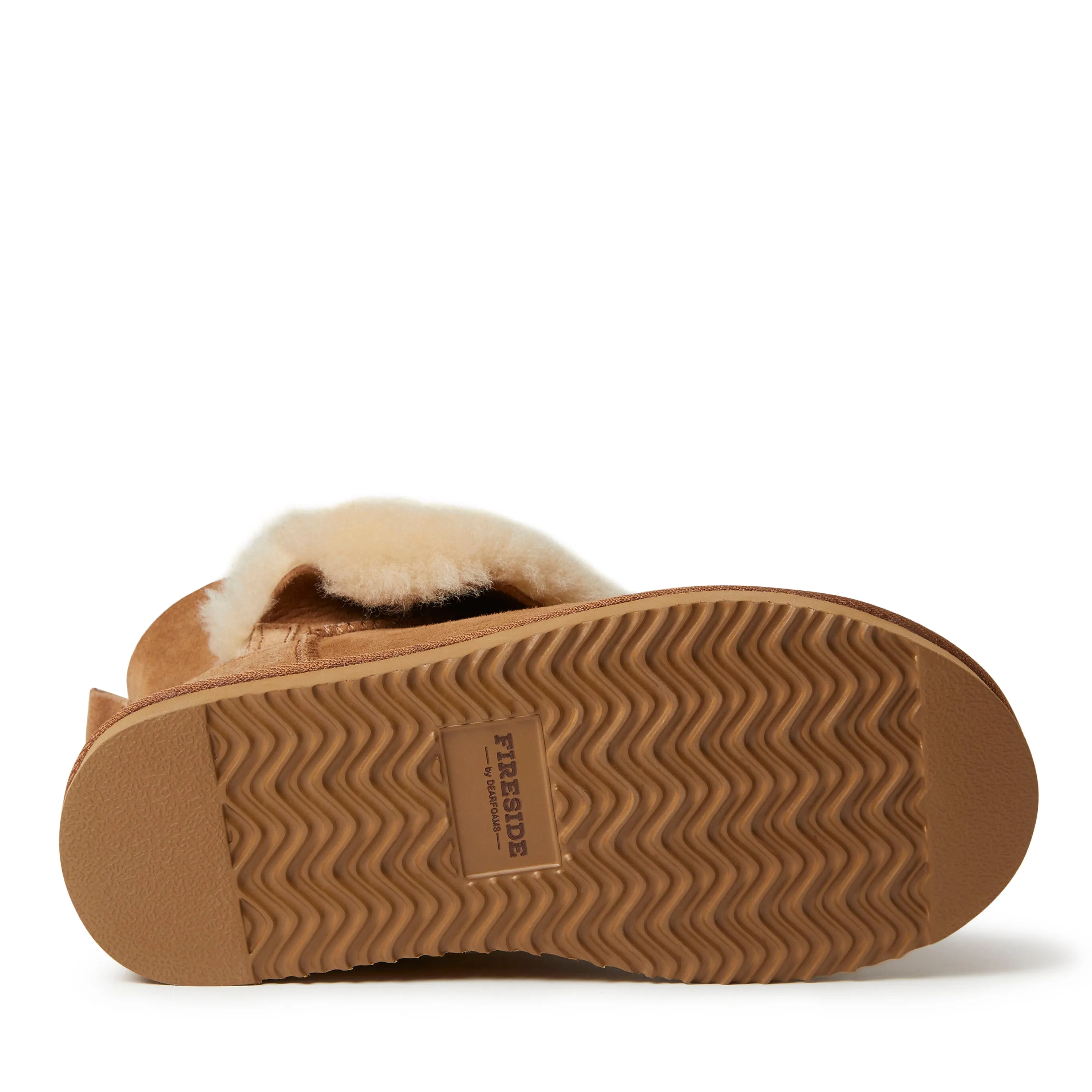 Fireside By Dearfoams Women's Perth Genuine Shearling Foldover Boot