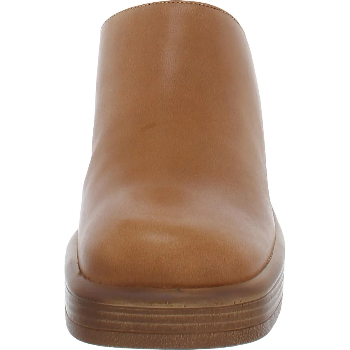 Flirtie Womens Leather Platform Mules