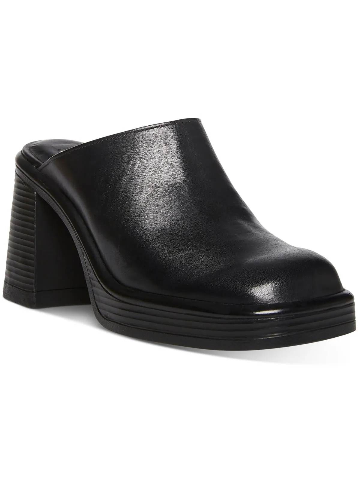 Flirtie Womens Leather Platform Mules