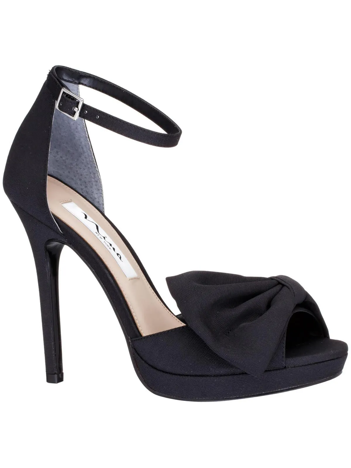 Flosie Womens Glitter Ankle Strap Open-Toe Heels
