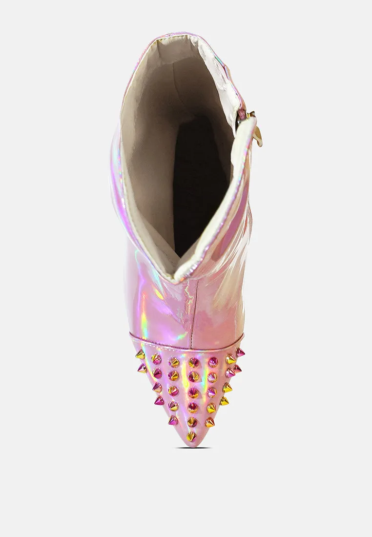 forbidden stud stiletto calf boots