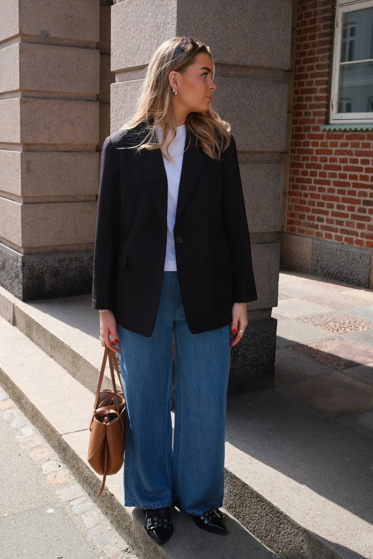 Frame Lisa Wide Pants - Light Blue Denim