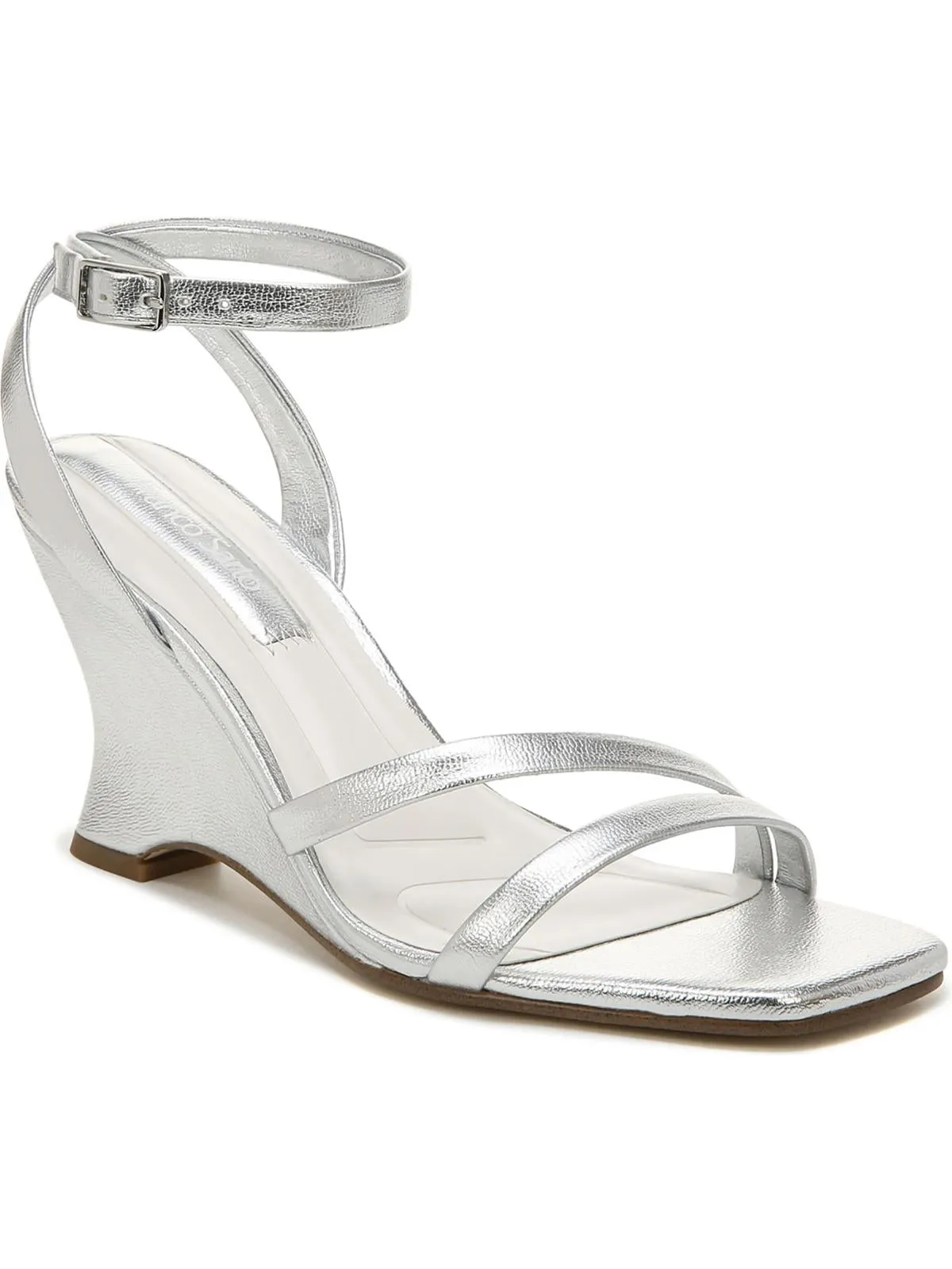 FRANCA Womens Open Toe Ankle Strap Wedge Heels
