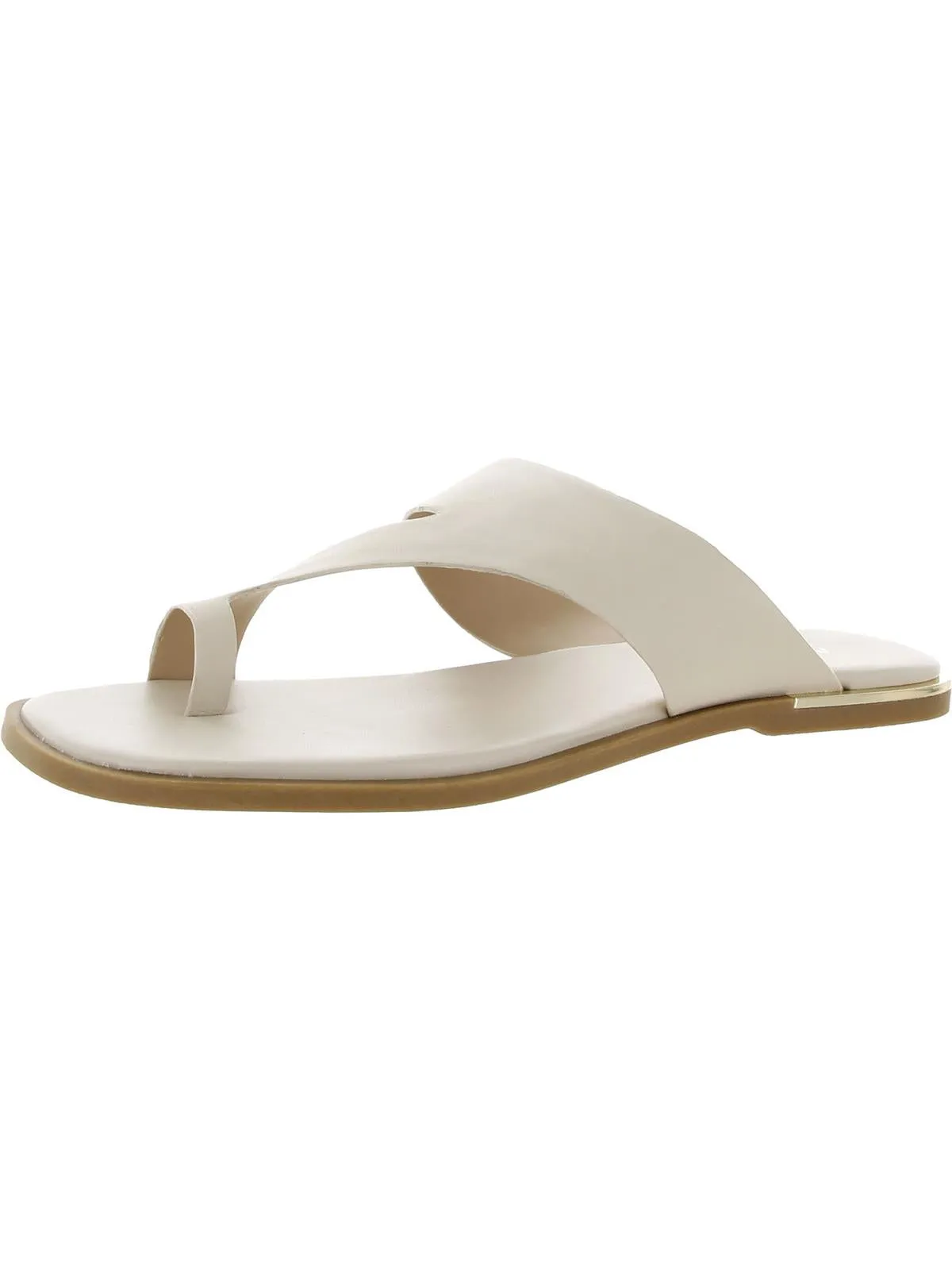 Freddee Womens Leather Toe-Ring Thong Sandals