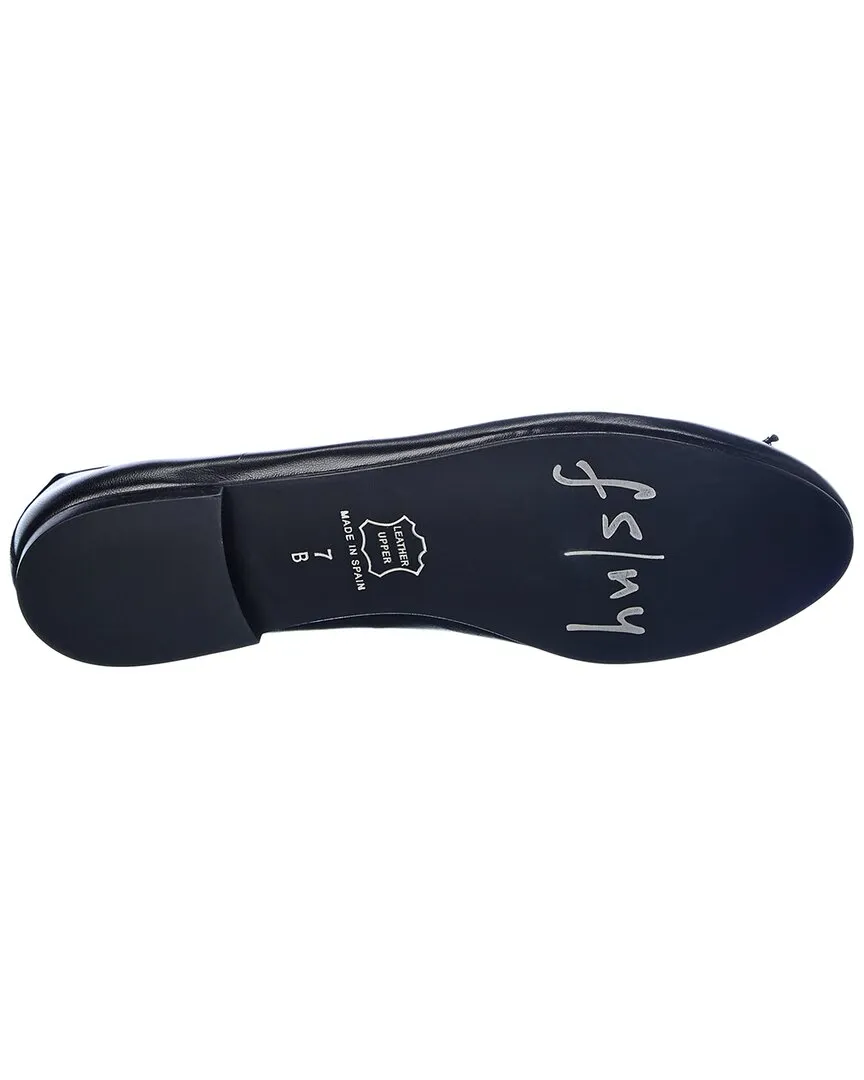 French Sole Emerald Leather Flat