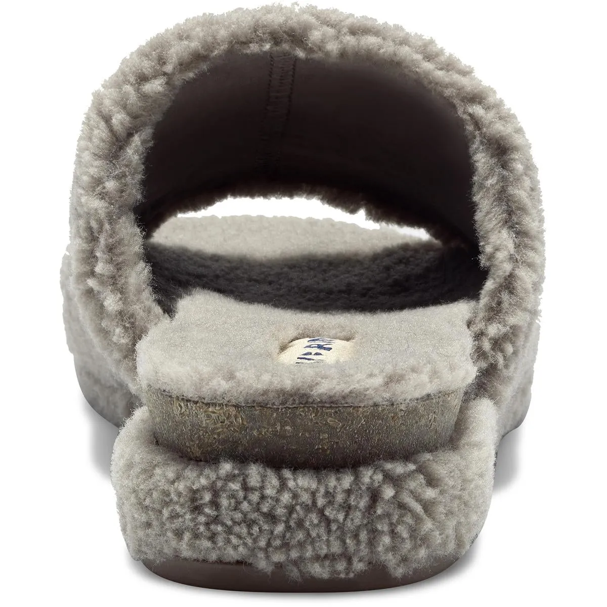 Gadini Womens Faux Fur Open Toe Fleece Slippers