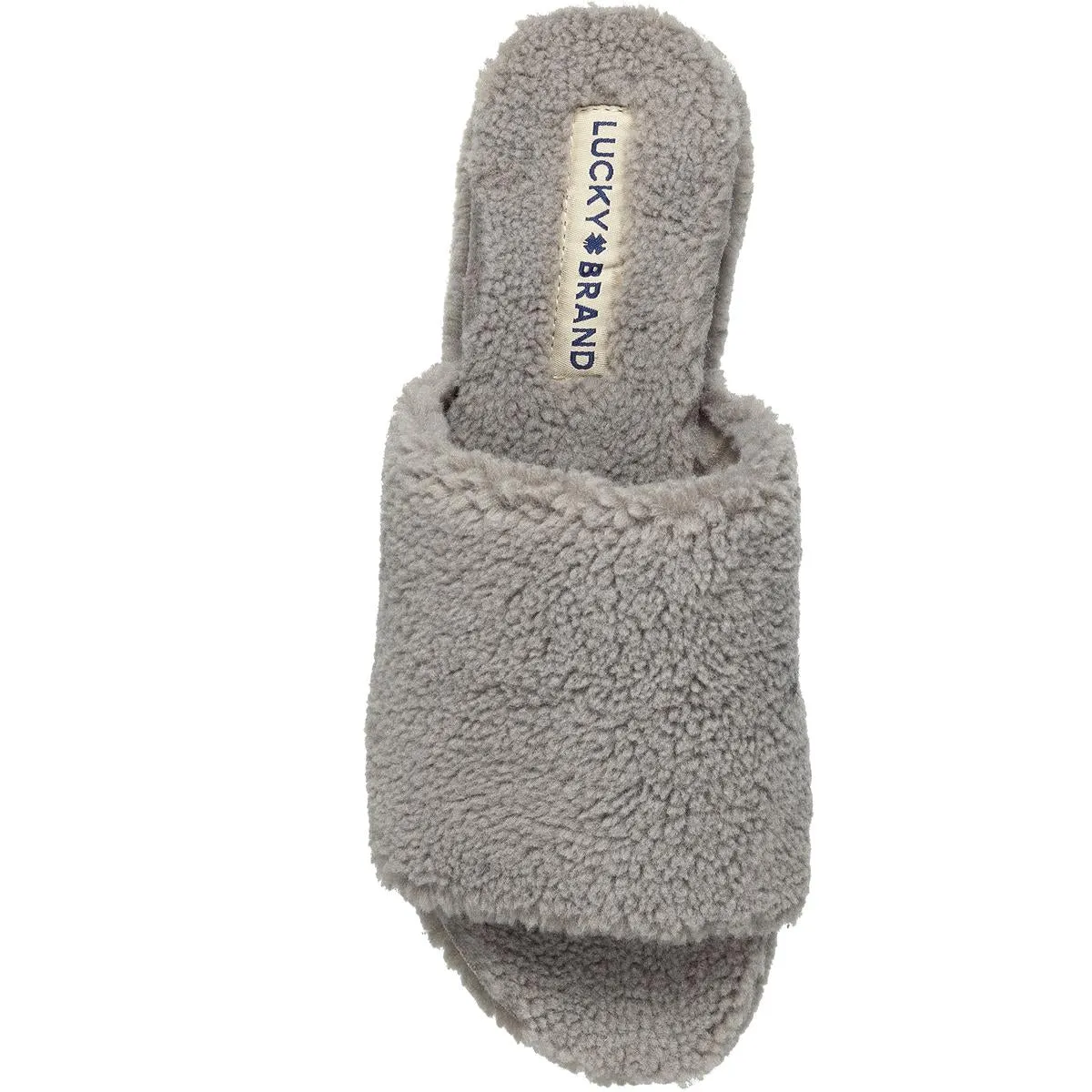 Gadini Womens Faux Fur Open Toe Fleece Slippers