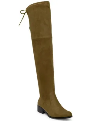 Gammon Womens Faux Suede Pull On Over-The-Knee Boots