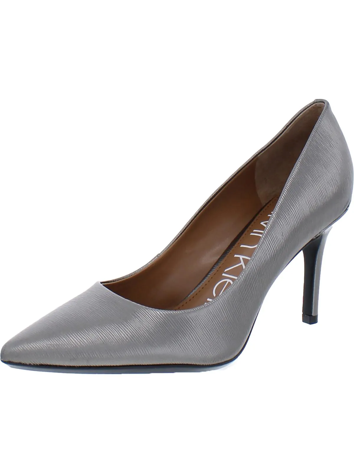 Gayle Womens Leather Pointed Toe Heels