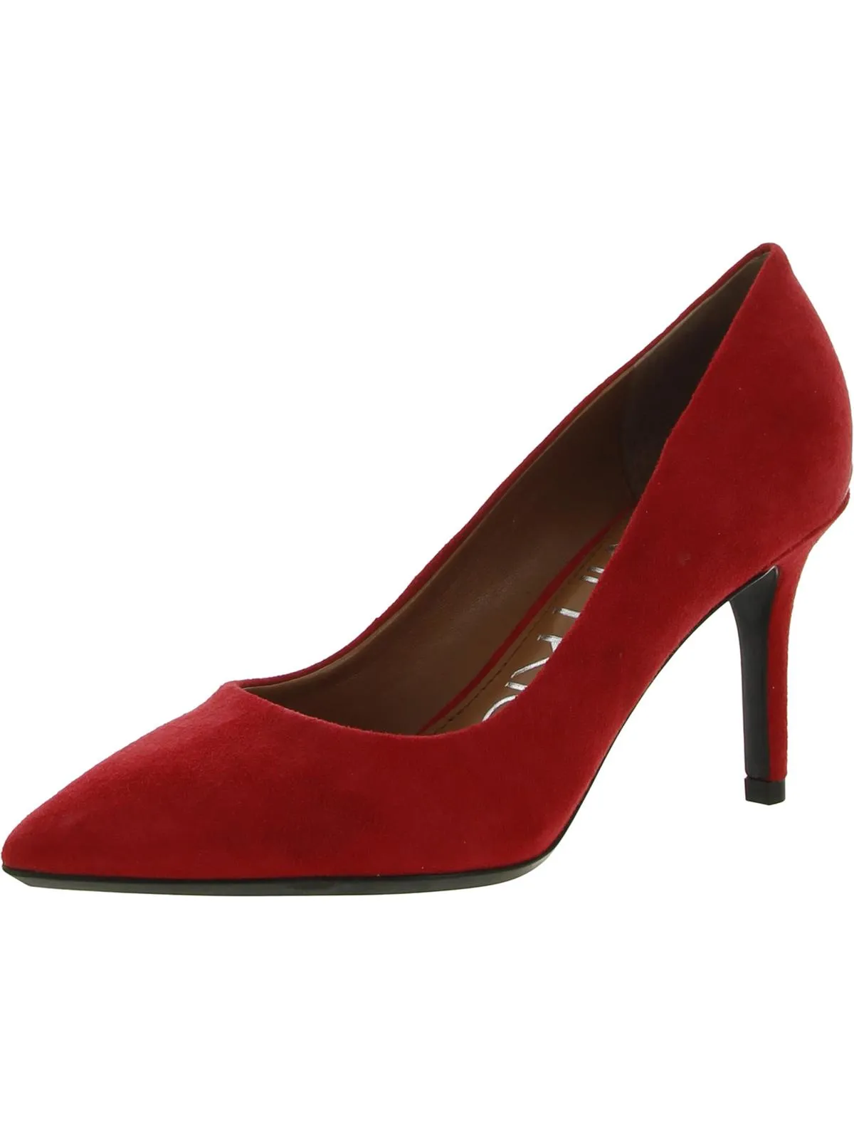 Gayle Womens Leather Pointed Toe Heels