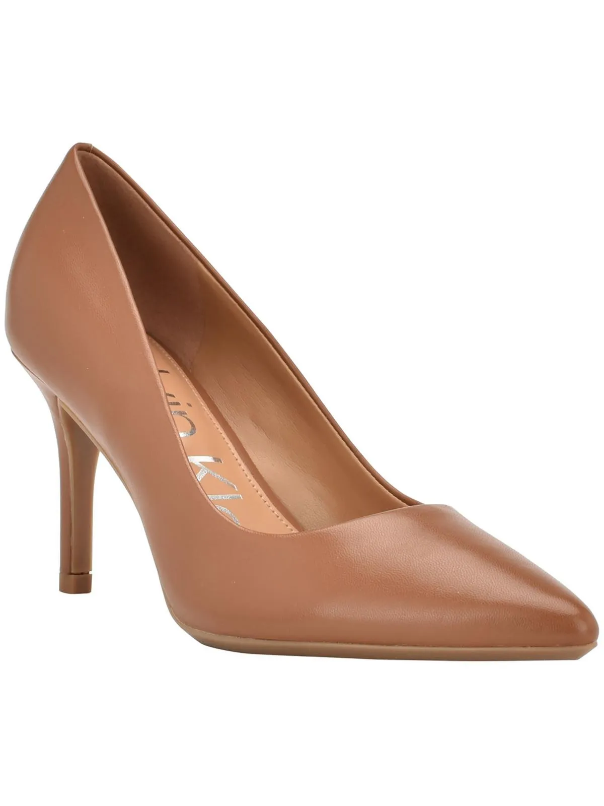Gayle Womens Leather Pointed Toe Heels
