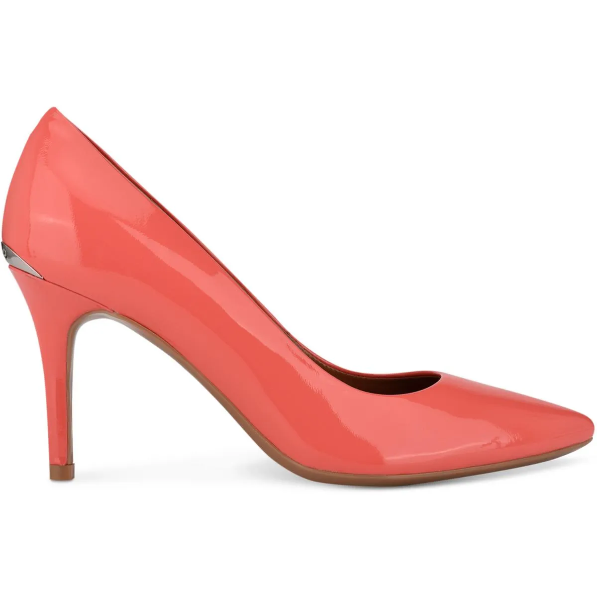 Gayle Womens Leather Pointed Toe Heels