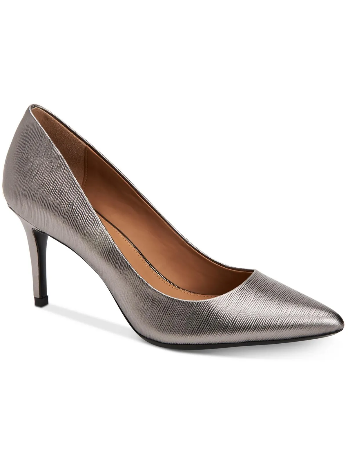 Gayle Womens Leather Pointed Toe Heels